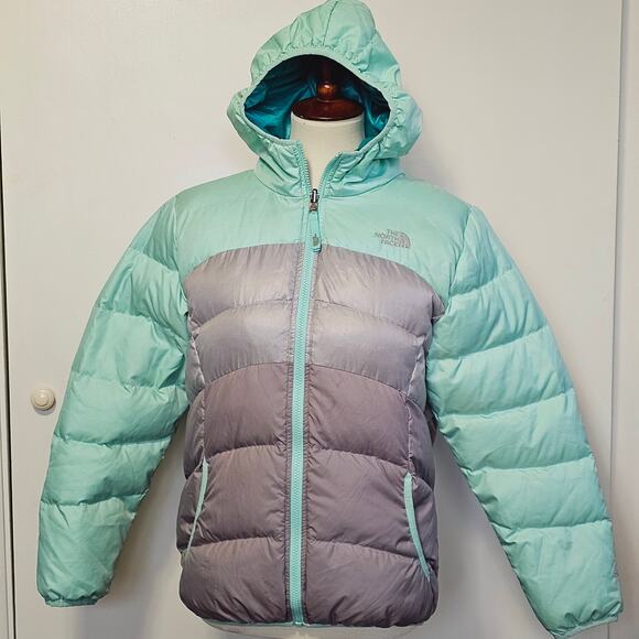 Girls XL Light Reversible Moondoggy Goose Down Puffer Jacket, The North Face - Picture 1 of 10